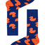 Drake & Hutch Blue/Orange 'Rubber Duckie' Crew Socks