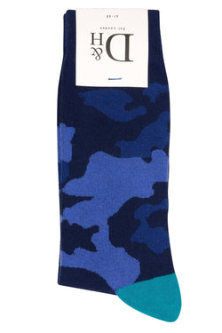 Drake & Hutch Navy 'Midnight Camo' Unisex Crew Socks thumbnail 2
