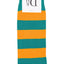 Drake & Hutch Orange/Aqua Candy Stripe Crew Sock