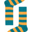 Drake & Hutch Orange/Aqua Candy Stripe Crew Sock