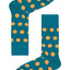 Drake & Hutch Orange/Aqua Polka Crew Socks