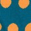 Drake & Hutch Orange/Aqua Polka Unisex Crew Socks