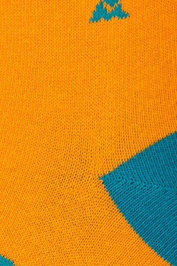 Drake & Hutch Orange/Teal 'Life's A Beach' Crew Socks thumbnail 4