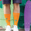 Drake & Hutch Orange/Teal 'Life's A Beach' Unisex Crew Socks