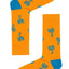 Drake & Hutch Orange/Teal 'Life's A Beach' Unisex Crew Socks