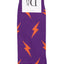 Drake & Hutch Purple/Orange Lightning Bolt Crew Socks