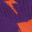 Drake & Hutch Purple/Orange Lightning Bolt Crew Socks