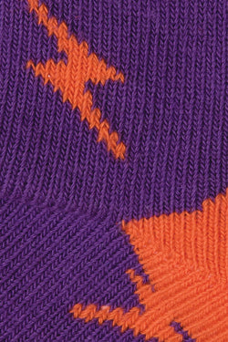 Drake & Hutch Purple/Orange Lightning Bolt Crew Socks thumbnail 3