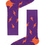 Drake & Hutch Purple/Orange Lightning Bolt Crew Socks
