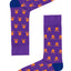 Drake & Hutch Purple/Orange 'Skull n Bones' Unisex Crew Socks