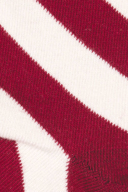 Drake & Hutch Red 'Barber Stripe' Crew Socks thumbnail 3