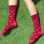 Drake & Hutch Red/Pink 'All You Need Is Love' Unisex Crew Socks
