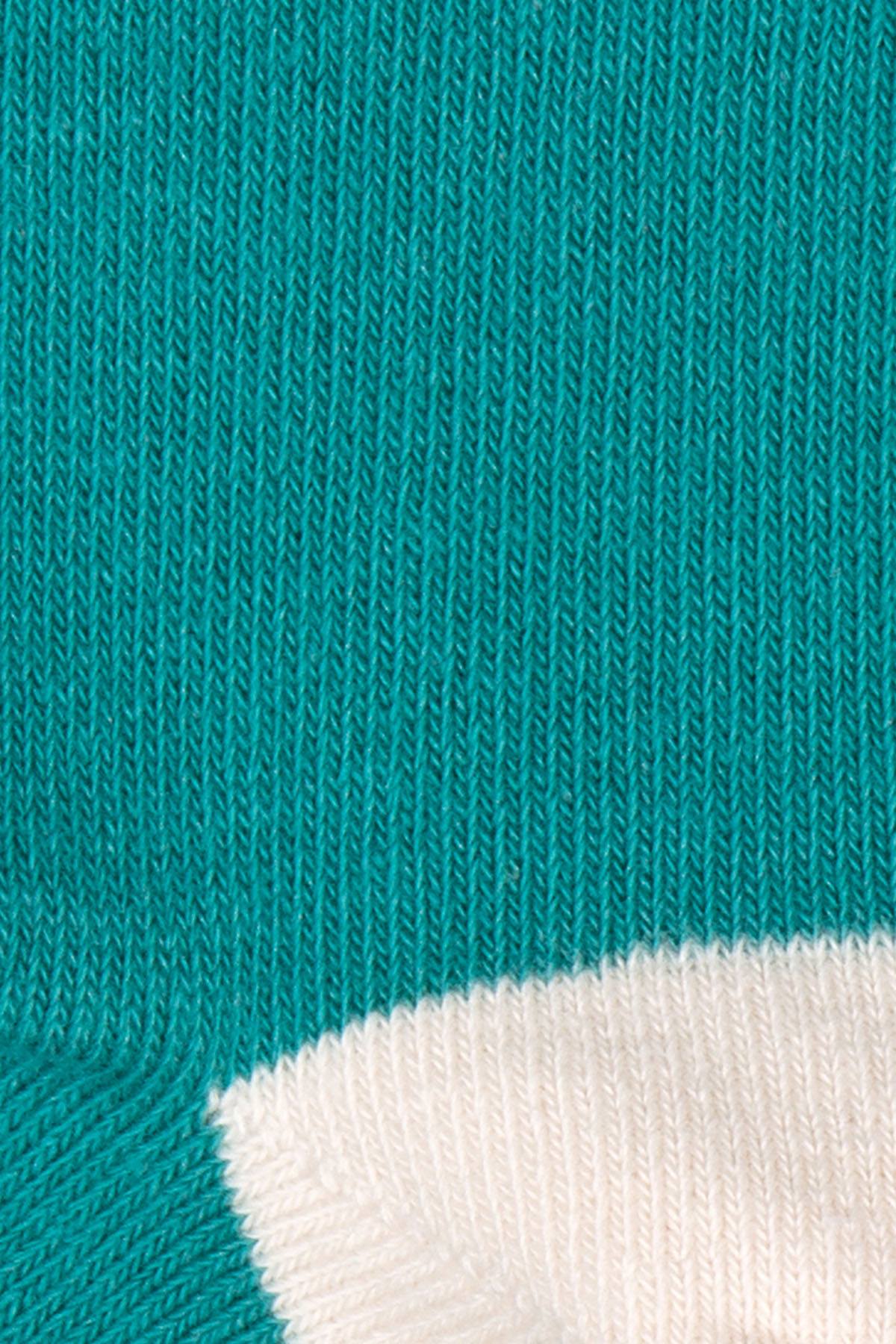 Drake & Hutch Teal/Ivory 'Football Crazy' Crew Socks