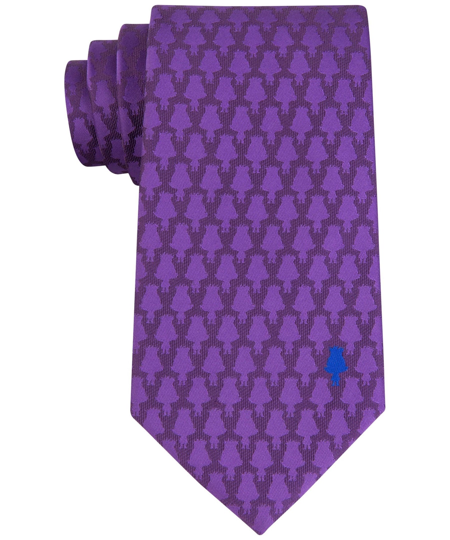 DreamWorks Trolls Purple/Blue Branch Silhouette Panel Necktie