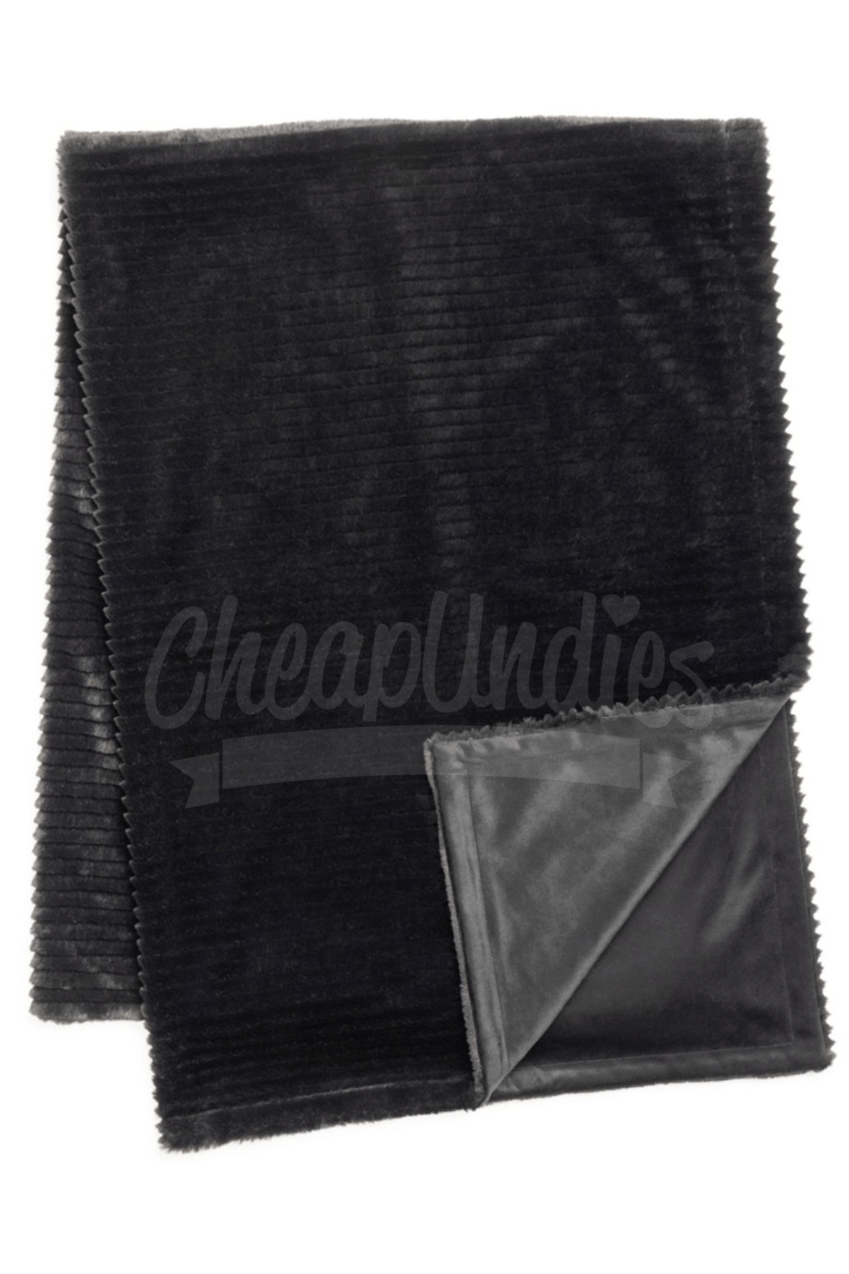 Drew & Jonathan Home Faux Fur Solid Throw 50" X 70" Black