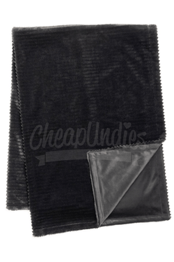 Drew & Jonathan Home Faux Fur Solid Throw 50" X 70" Black thumbnail 2