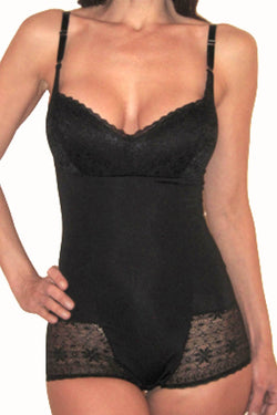 DuMi Shapewear Black Convertible-Strap Lacy Bodysuit thumbnail 2