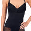 DuMi Shapewear Black Convertible-Strap Lacy Bodysuit
