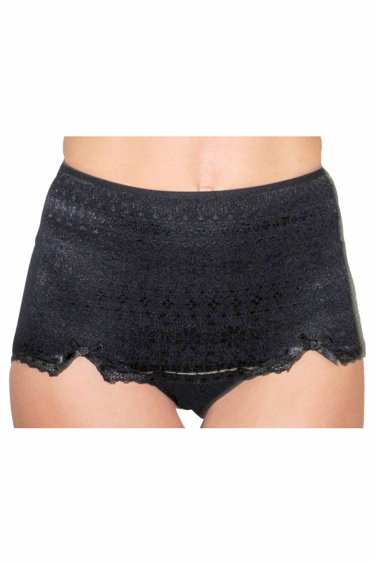 DuMi Shapewear Black Lacy Boy-Leg Control Brief