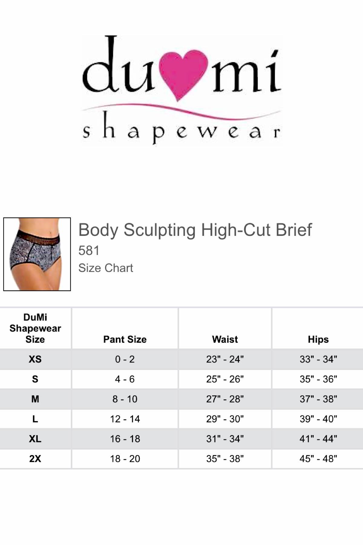DuMi Shapewear Lace-Print Body-Sculpting High-Cut Brief