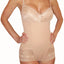 DuMi Shapewear Taupe Convertible-Strap Lacy Bodysuit