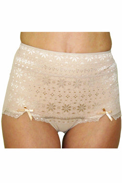 DuMi Shapewear Taupe Lacy Boy-Leg Control Brief thumbnail 1