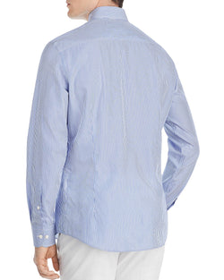 Dylan Gray Bengal Striped Classic Fit Shirt White Blue thumbnail 2