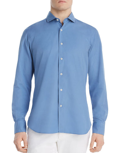Dylan Gray Classic Fit Poplin Shirt Medium Blue