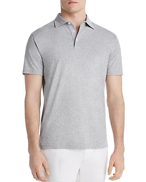 Dylan Gray Mens Polo Shirt Cotton Striped Grey