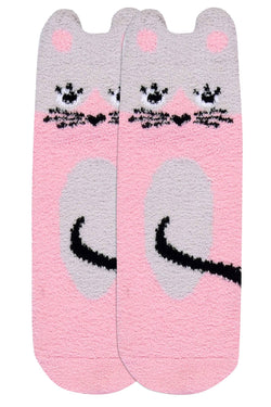 ET TU Bear/Mouse/Cat 3-Pack Cozy Picot Ankle Slipper Socks thumbnail 2