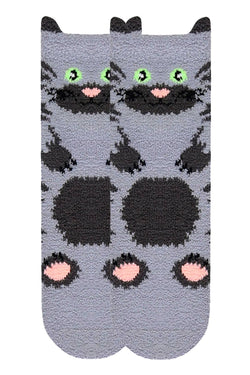 ET TU Bear/Mouse/Cat 3-Pack Cozy Picot Ankle Slipper Socks thumbnail 4