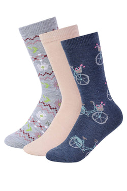 ET TU Bicycle/Aztec Print Crew Sock 3-Pack thumbnail 2