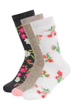 ET TU Floral Print Crew Sock 3-Pack thumbnail 2