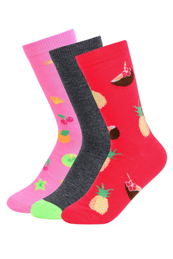 ET TU Fruit Print Crew Sock 3-Pack thumbnail 2