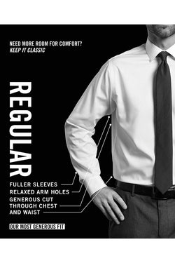 Eagle Orange Non-Iron Stretch-Collar Regular-Fit Solid Dress Shirt thumbnail 3