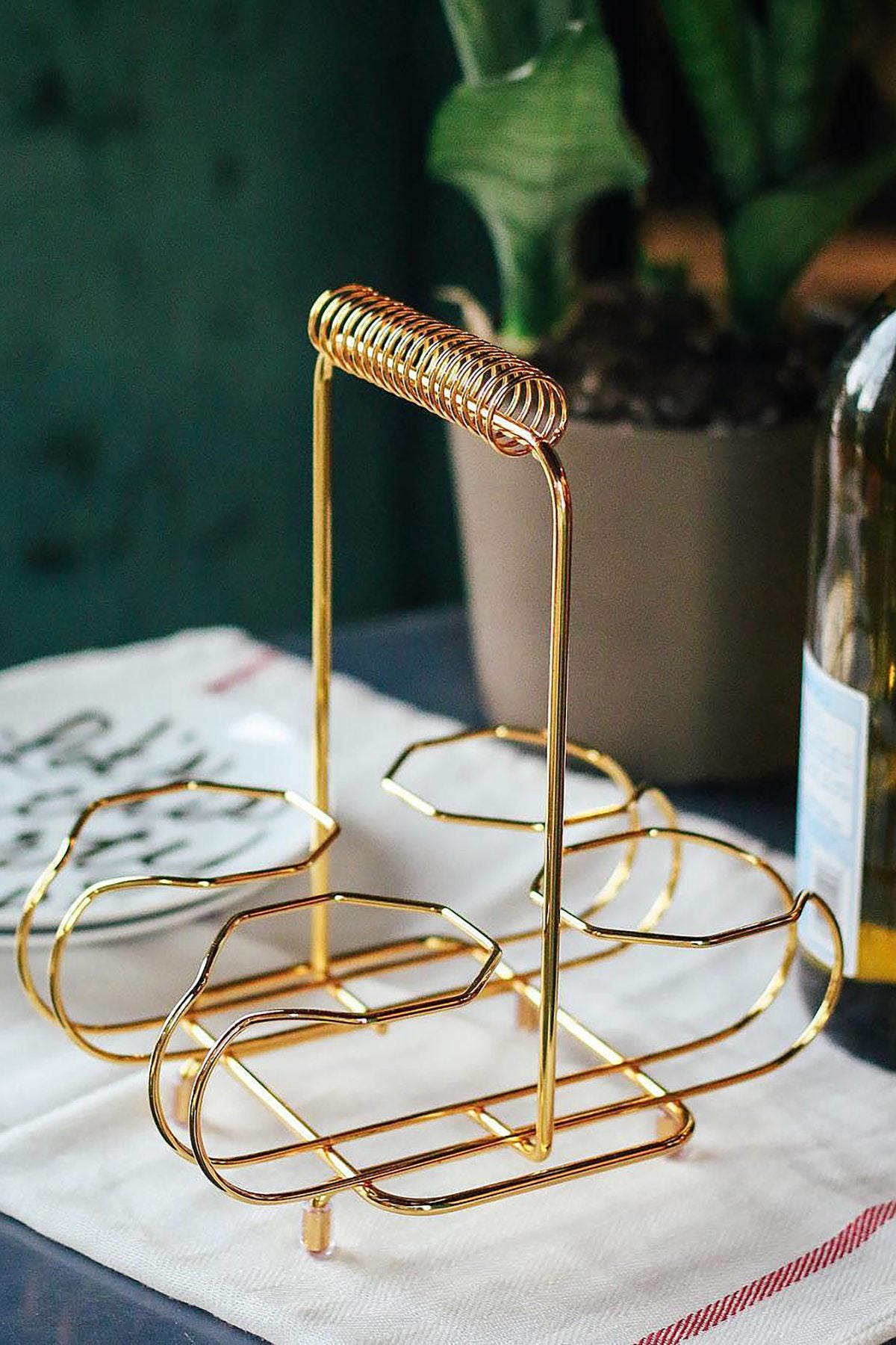 Easy Tiger Gold 4-Glass Cocktail Carrier