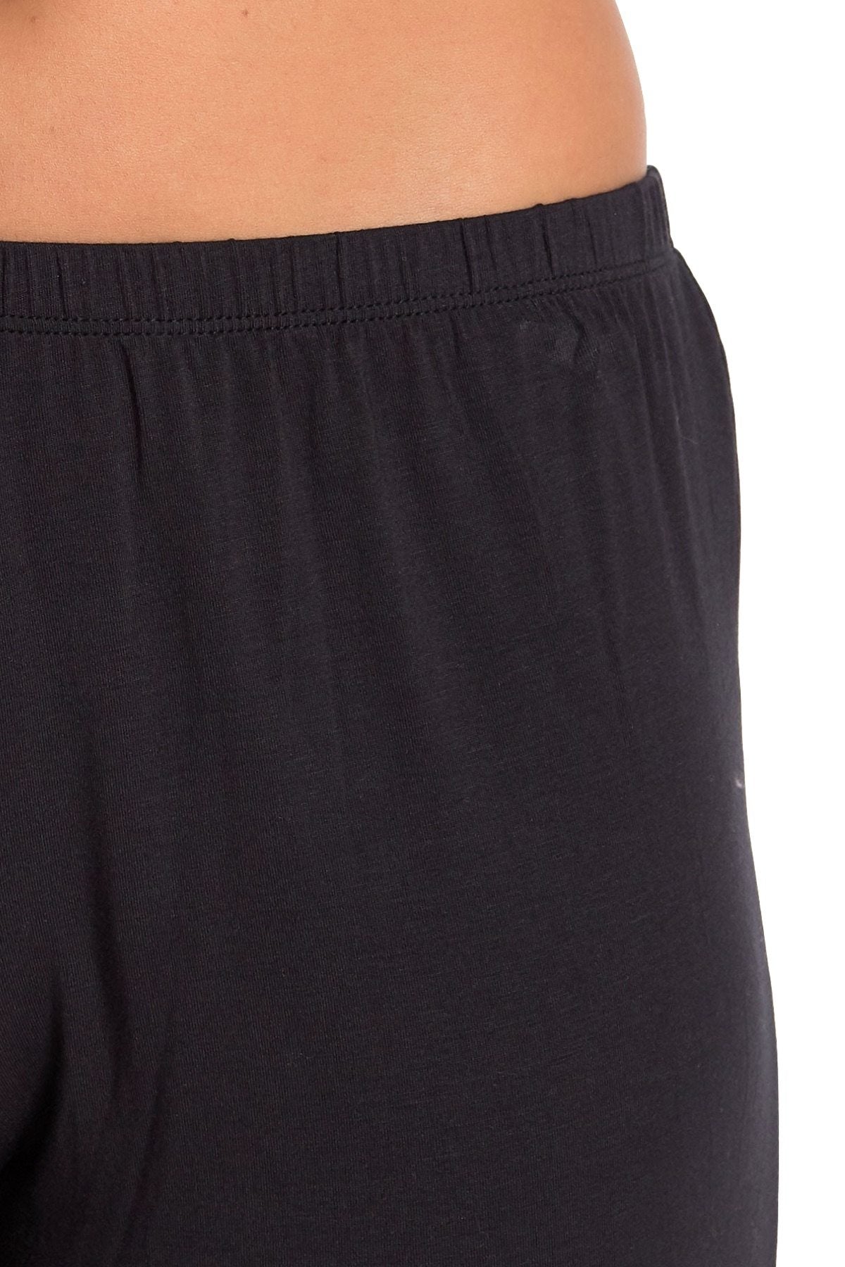 Eberjey Black Vika Classic Lace Slim Pant
