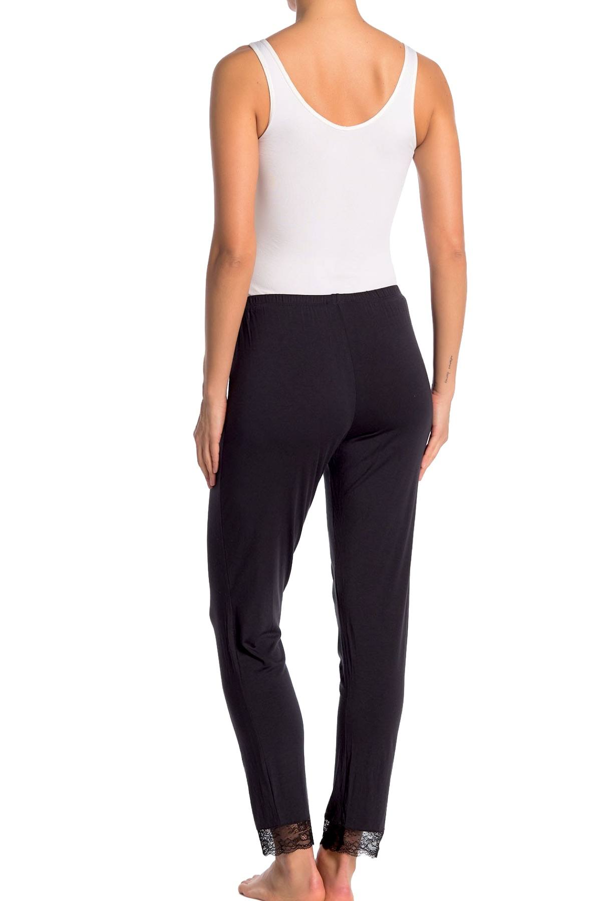 Eberjey Black Vika Classic Lace Slim Pant