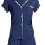 Eberjey Crown Blue / Nude Tint Frida Whip Stitch Short Modal Pj Set