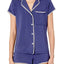 Eberjey Crown Blue / Nude Tint Frida Whip Stitch Short Modal Pj Set