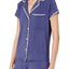 Eberjey Crown Blue / Nude Tint Frida Whip Stitch Short Modal Pj Set