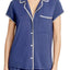 Eberjey Crown Blue / Nude Tint Frida Whip Stitch Short Modal Pj Set