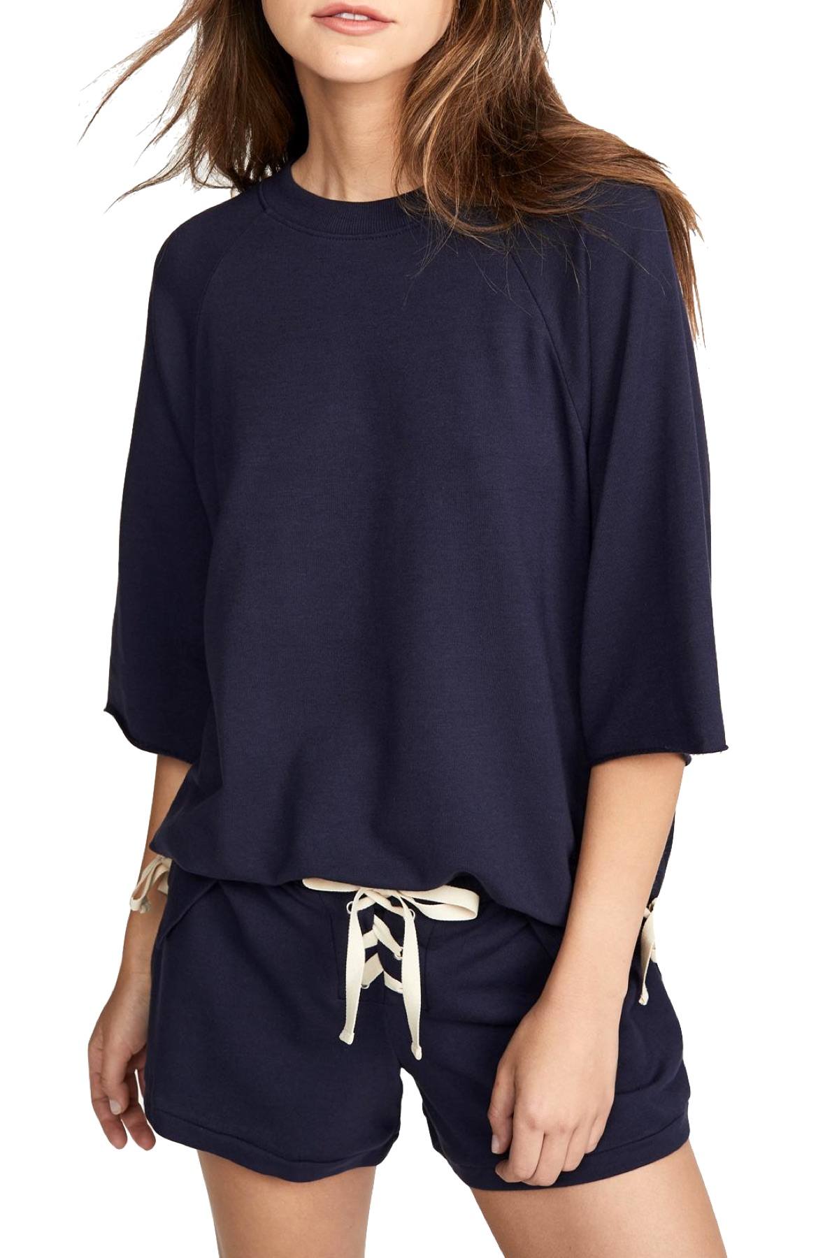 Eberjey Indigo Sea Mason Lace Up Short