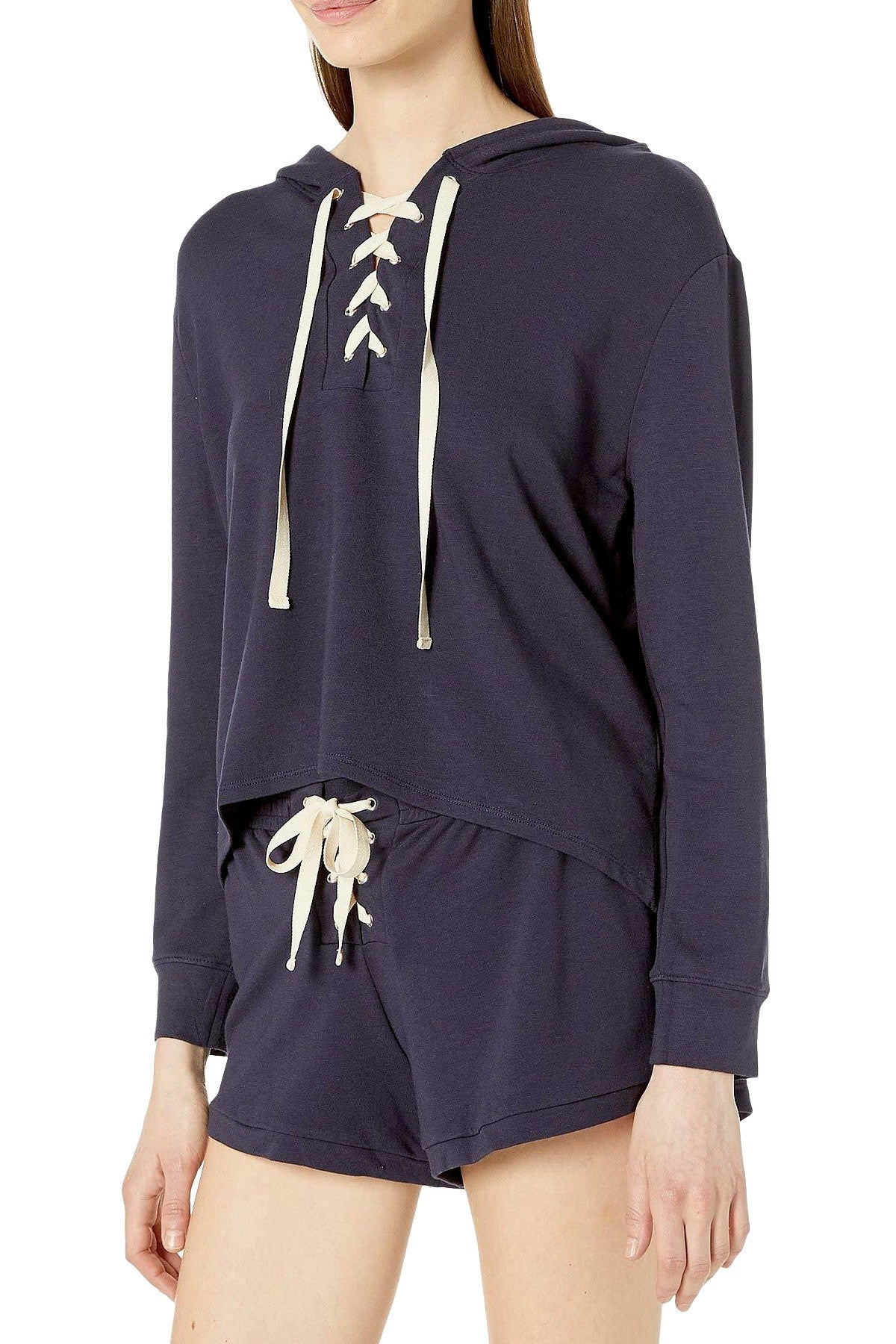 Eberjey Indigo Sea Mason Lace Up Short