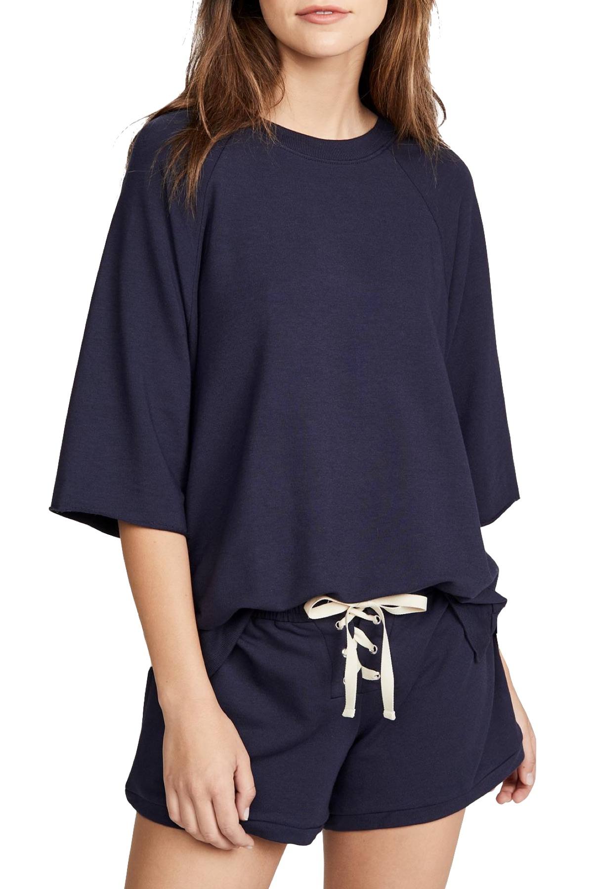 Eberjey Indigo Sea Mason Lace Up Short