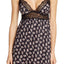 Eberjey x Rebecca Taylor Black/Floral Lou Silk Chemise