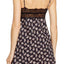Eberjey x Rebecca Taylor Black/Floral Lou Silk Chemise