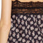 Eberjey x Rebecca Taylor Black/Floral Lou Silk Chemise