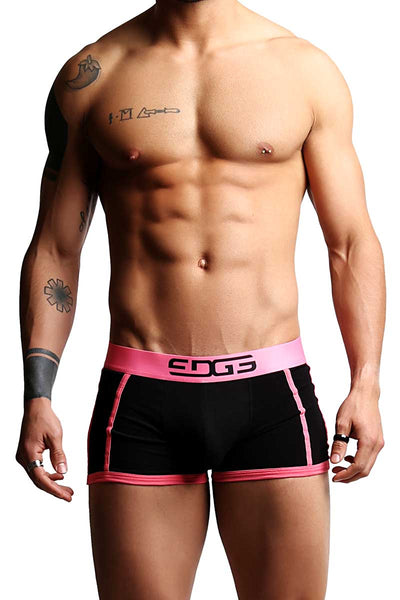 Edge Black & Pink Fitted Boxer Trunk
