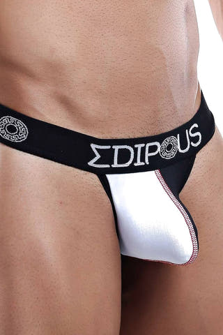 Edipous Black/White Half & Half Thong